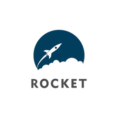 rocket logo design vector