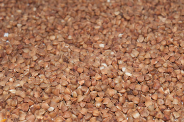 Dark texture buckwheat premium. Healthy eating concept