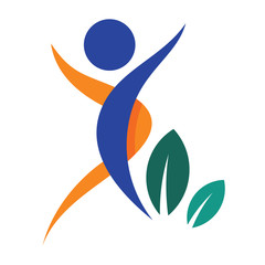 people logo, people walking in nature, logo template