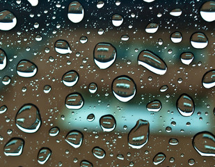 Raindrops and buildings