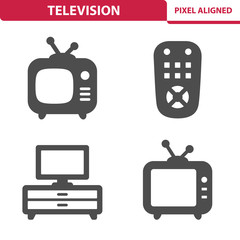 Naklejka premium Television Icons