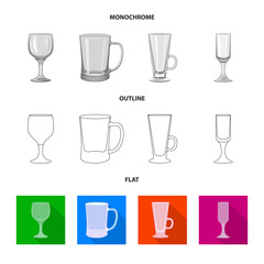 Vector illustration of form and celebration icon. Collection of form and volume vector icon for stock.