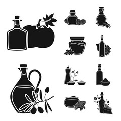 Isolated object of oil and agriculture sign. Collection of oil and glass  stock symbol for web.