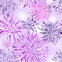 Seamless background with abstract spots. Colorful festive fireworks seamless pattern design. A new texture for your design,wrapping paper, wallpaper, fabric, textile. 