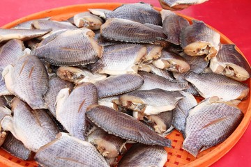 dried fish for cooking at street food
