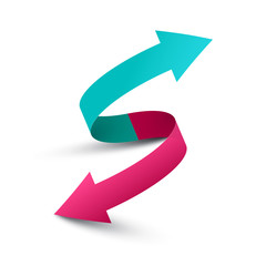 Up and Down Arrows. Vector Double Arrow Symbol.