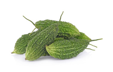 Bitter gourd on white background