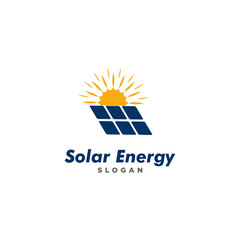 solar energy logo design vector