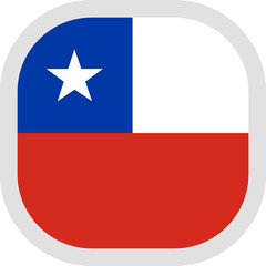 Naklejka premium Icon square shape with Flag on white background