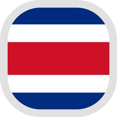 Icon square shape with Flag on white background