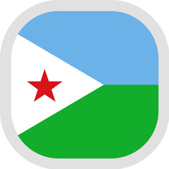 Icon square shape with Flag on white background