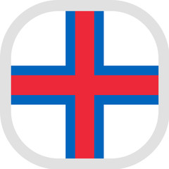 Icon square shape with Flag on white background
