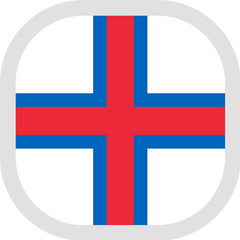 Fototapeta premium Icon square shape with Flag on white background