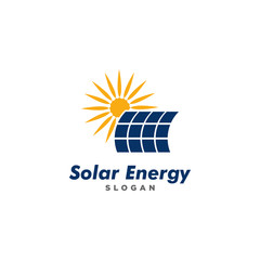 solar energy logo design vector