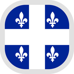 Obraz premium Icon square shape with Flag on white background