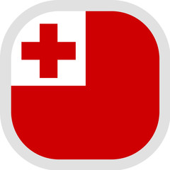 Obraz premium Icon square shape with Flag on white background