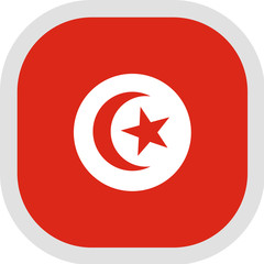 Fototapeta premium Icon square shape with Flag on white background