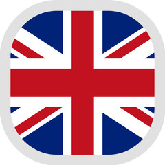 Fototapeta premium Icon square shape with Flag on white background