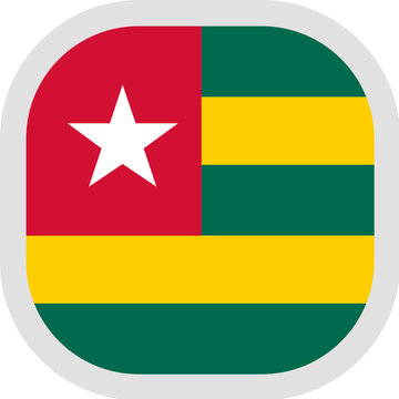 recommend clip art: Icon square shape with Flag on white background