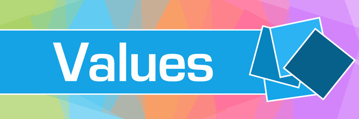 Values Colorful Squares Texture Blue 