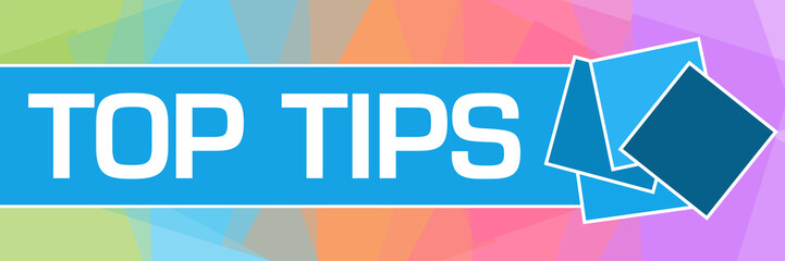Top Tips Colorful Squares Texture Blue 