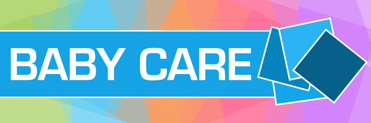 Baby Care Colorful Squares Texture Blue 