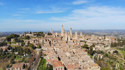 Obraz premium Aerial view of San Gimignano, Tuscany
