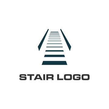 stair logo design vector