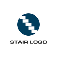 stair logo design vector