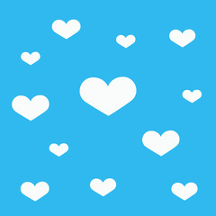 Lovely heart wallpaper. heart shapes in different sizes for Valentines Day background.