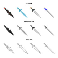 Vector illustration of game  and armor  icon. Collection of game  and blade  stock vector illustration.
