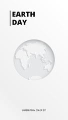 World Earth day concep 22 april vector illustration stories background