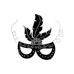 Carnival Mask hand drawing.