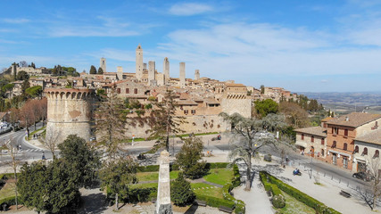 Obraz premium Aerial view of San Gimignano, Tuscany