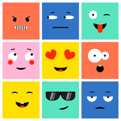  colorful square emoji 
