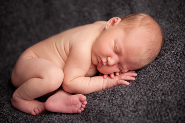 Newborn Baby Sleeping Peacefully - Infant Portrait