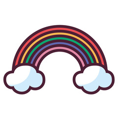 cute rainbow weather icon