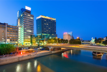 'Austria, Vienna, Danube canal in Vienna'