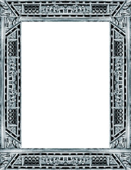 Oriental Wooden Ornate White Frame