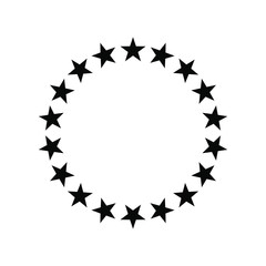 Stars in circle icon vector illustration graphic design