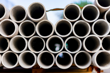 Concrete pipes stack