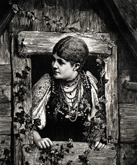 Slovakian from Turocz County - Illustration from 1884, Turóc vármegye, Turčianska župa, Turiec, - 256442302