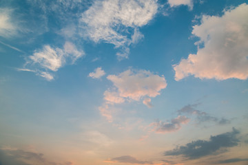 sky and clouds before sunset