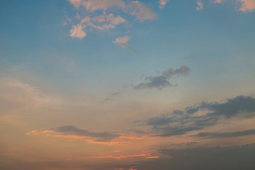 sky and clouds before sunset
