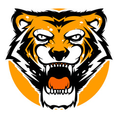 tiger head mascot illustration vector esports logo
