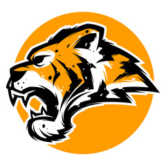 tiger head mascot illustration vector esports logo