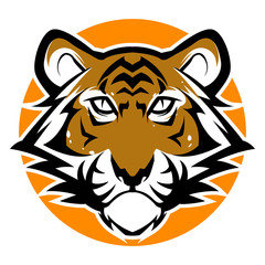 tiger head mascot illustration vector esports logo