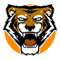 tiger head mascot illustration vector esports logo