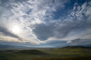 clouds over mountains