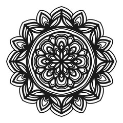 mandala flower illustration vector